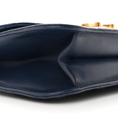 Christian Dior Lambskin Cannage Large Dioraddict Flap Bag Indigo Blue 9 of 13