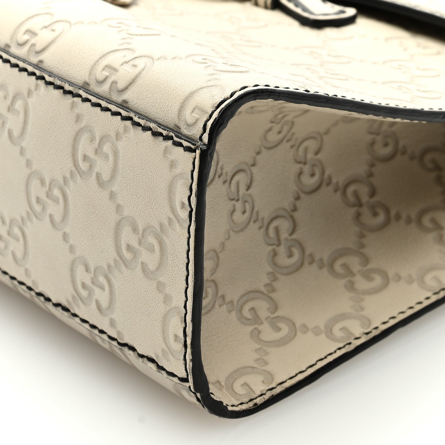 Gucci Guccissima Signature Medium Emily Chain Shoulder Bag Mystic White 9 of 9
