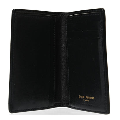 Saint Laurent Calfskin Techno Credit Card Wallet Black 5 of 7