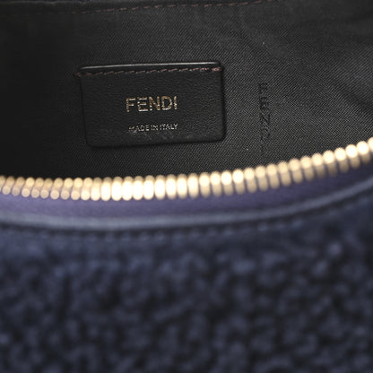 Fendi Sheep Fur Vitello Grace Small Fendigraphy Hobo Midnight 6 of 11