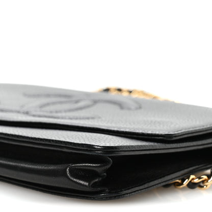 Chanel Caviar Timeless CC Wallet On Chain WOC Black 10 of 11