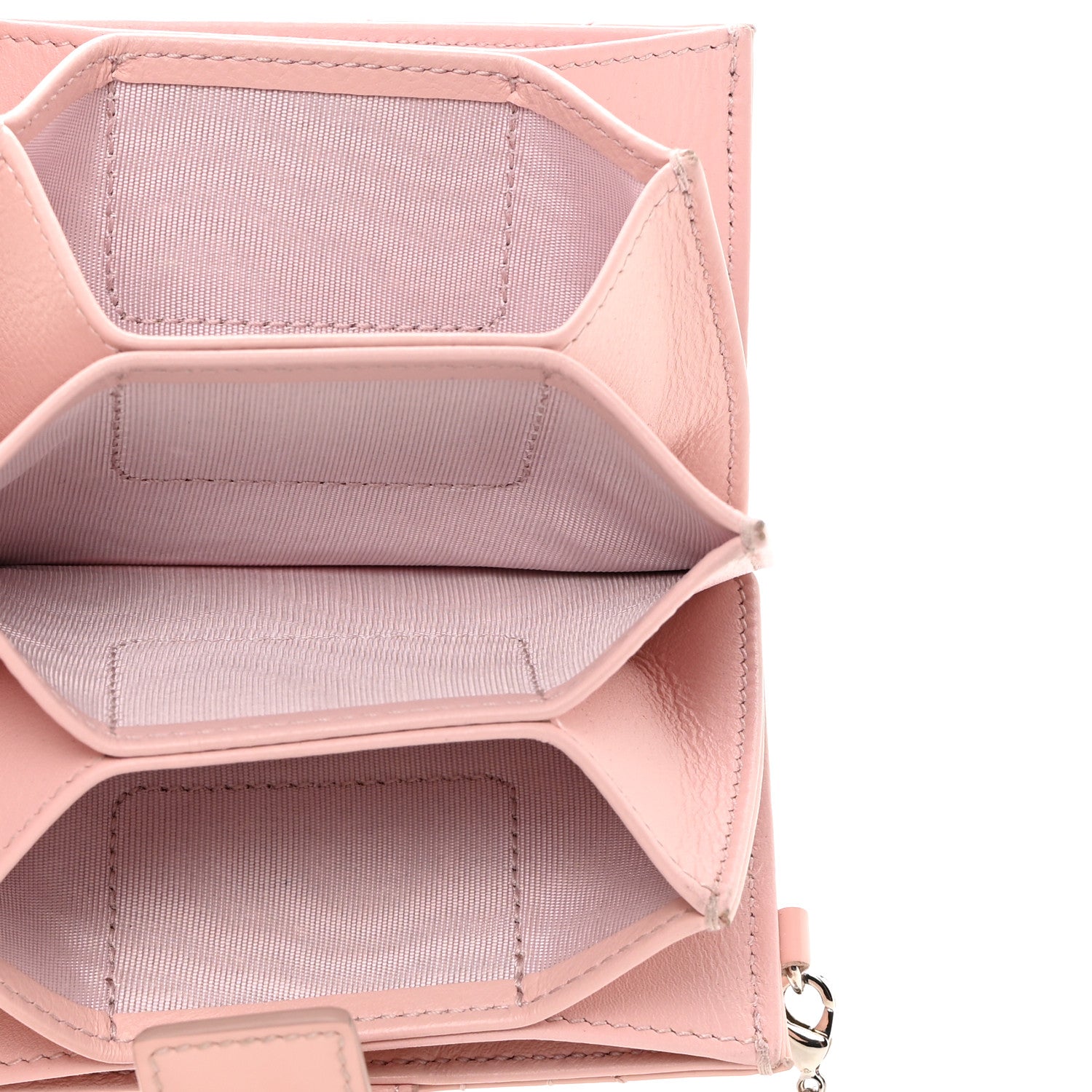 Christian Dior CHRISTIAN DIOR Patent Cannage Lady Dior 5-Gusset Card Holder Pink 5 of 8