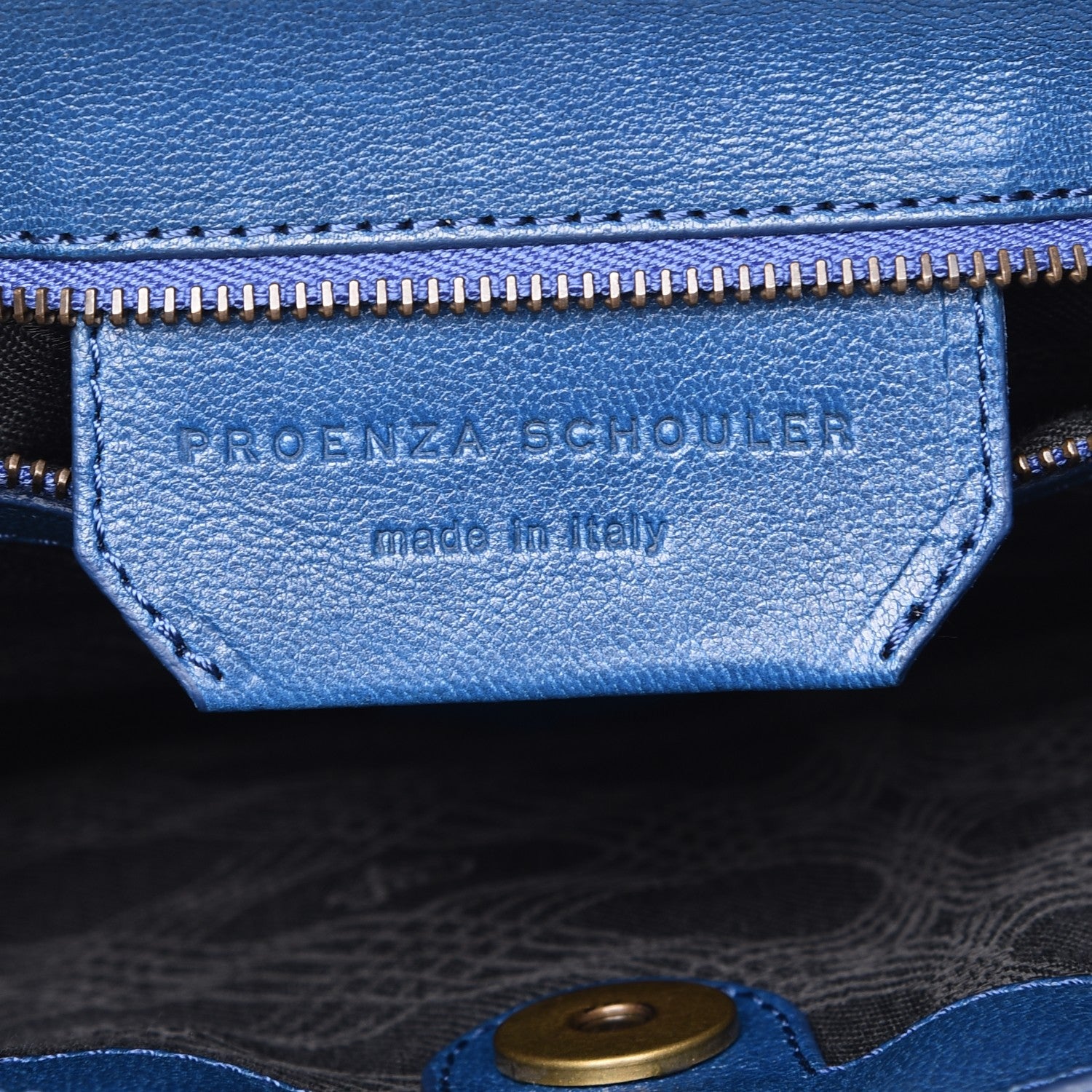Proenza Schouler Lambskin Medium PS1 Satchel Peacock 7 of 9