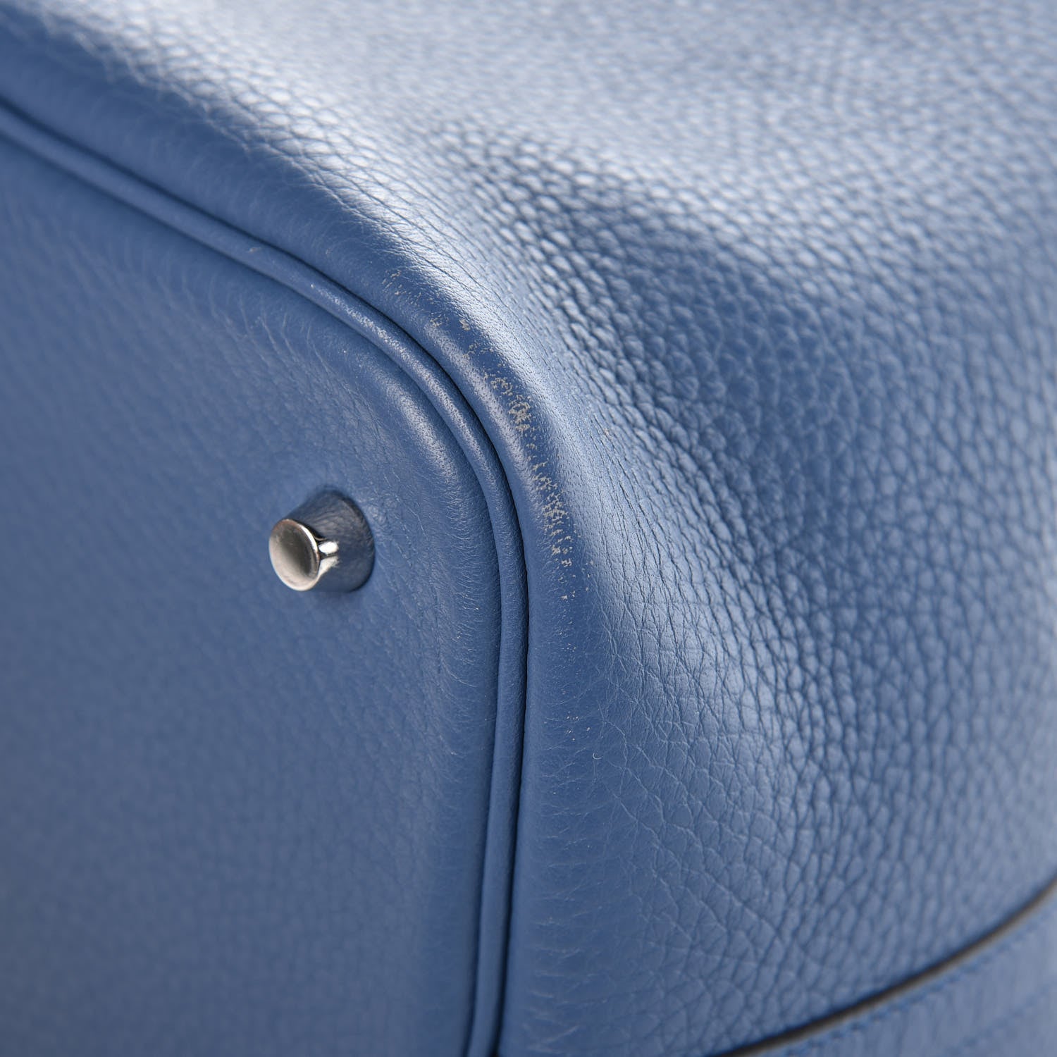 Hermes Taurillon Clemence Picotin Lock 22 MM Bleu Agate 11 of 12