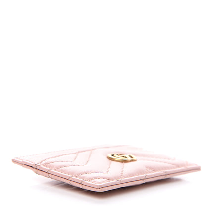 Gucci Calfskin Matelasse GG Marmont Card Holder Perfect Pink 3 of 6