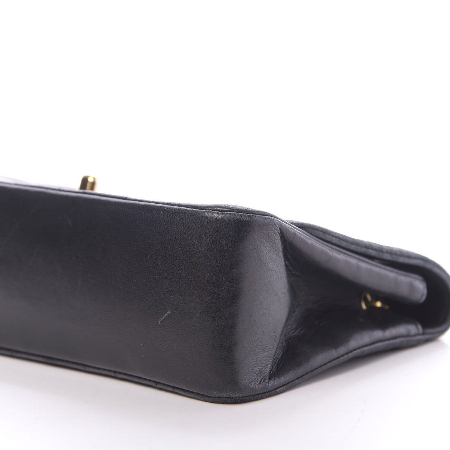 Lambskin Quilted Small Single Flap Black