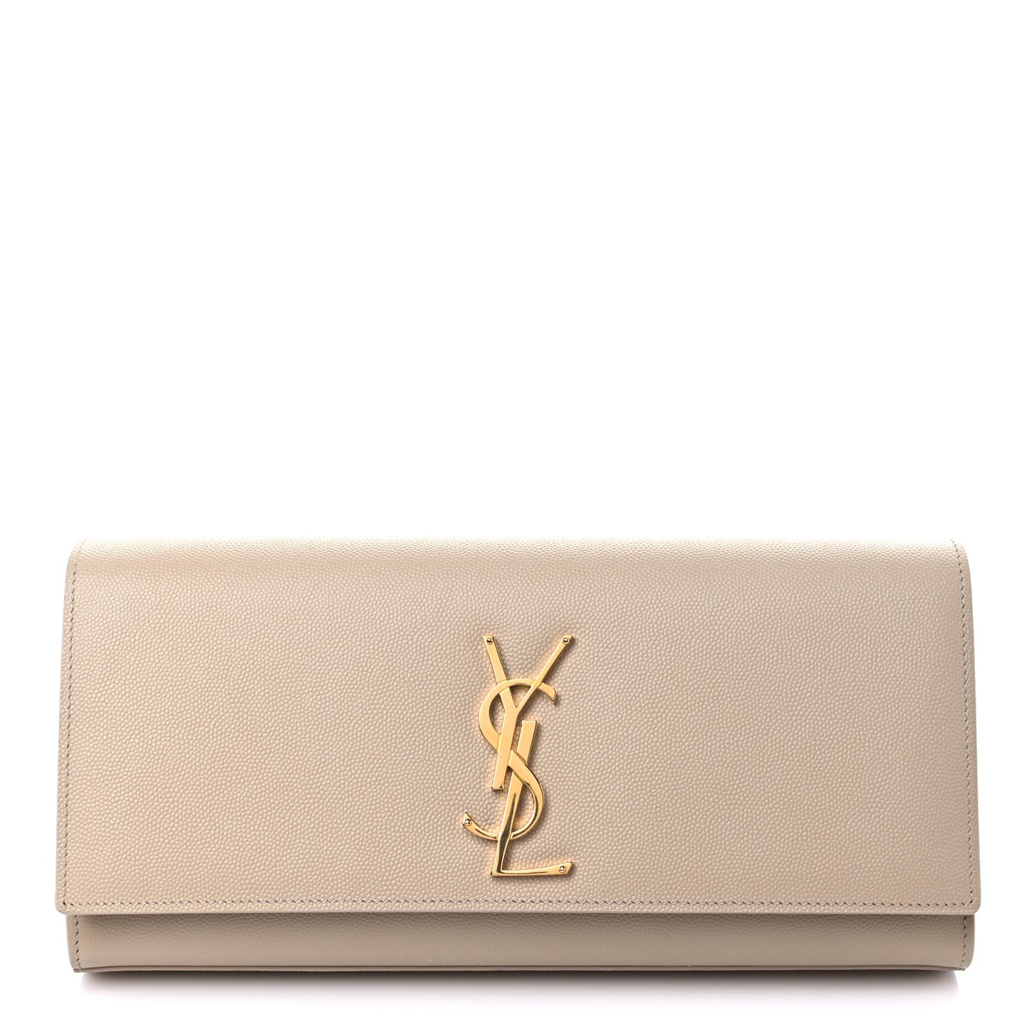 Grain De Poudre Classic Monogram Cassandre Clutch Nude Powder