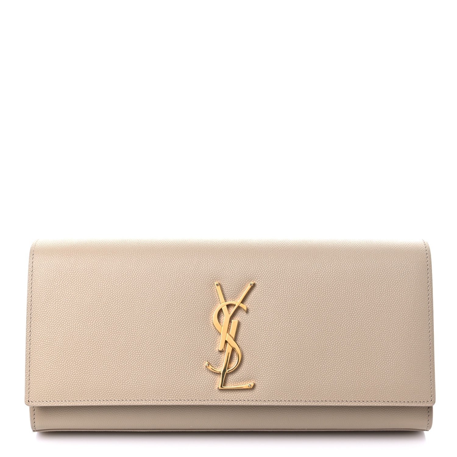 Saint Laurent Grain De Poudre Classic Monogram Cassandre Clutch Nude Powder 1 of 13