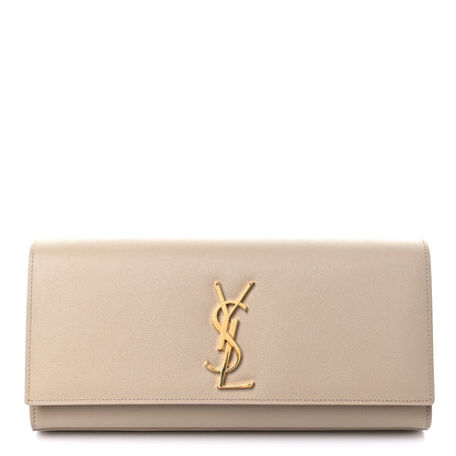Saint Laurent Grain De Poudre Classic Monogram Cassandre Clutch Nude Powder 1 of 13