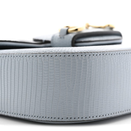 Gucci Lizard Web Mini Horsebit 1955 Shoulder Bag Light Blue 9 of 10
