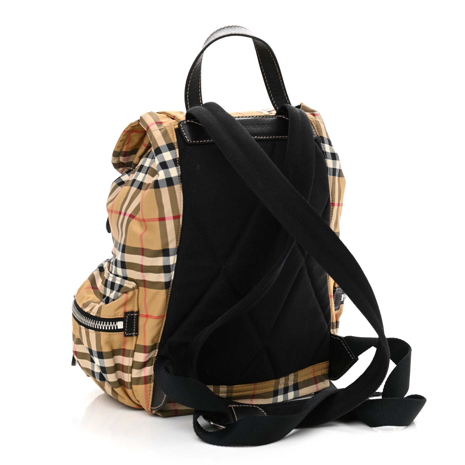 Burberry Nylon Vintage Check Medium Rucksack Backpack Antique Yellow 3 of 15