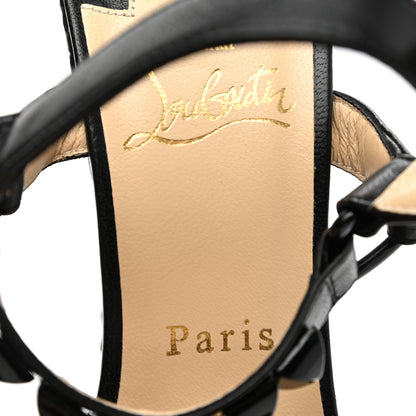 Christian Louboutin Nappa Lame Cataclou 140 Wedge Sandals 35 Black 7 of 7
