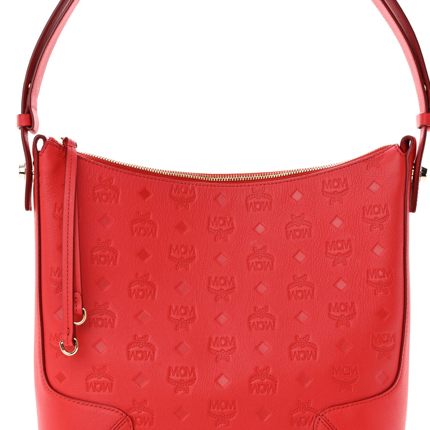Calfskin Ottomar Monogram Medium Klara Hobo Red