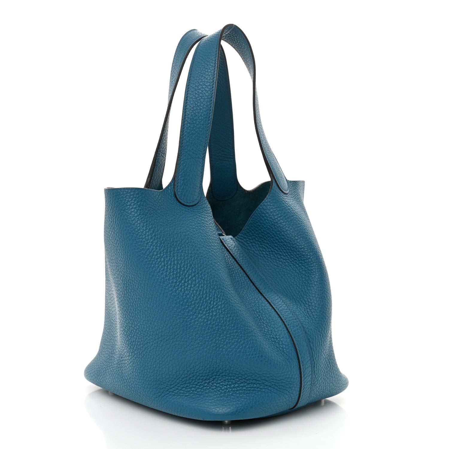Hermes Taurillon Clemence Picotin Lock 22 MM Bleu Izmir 3 of 11