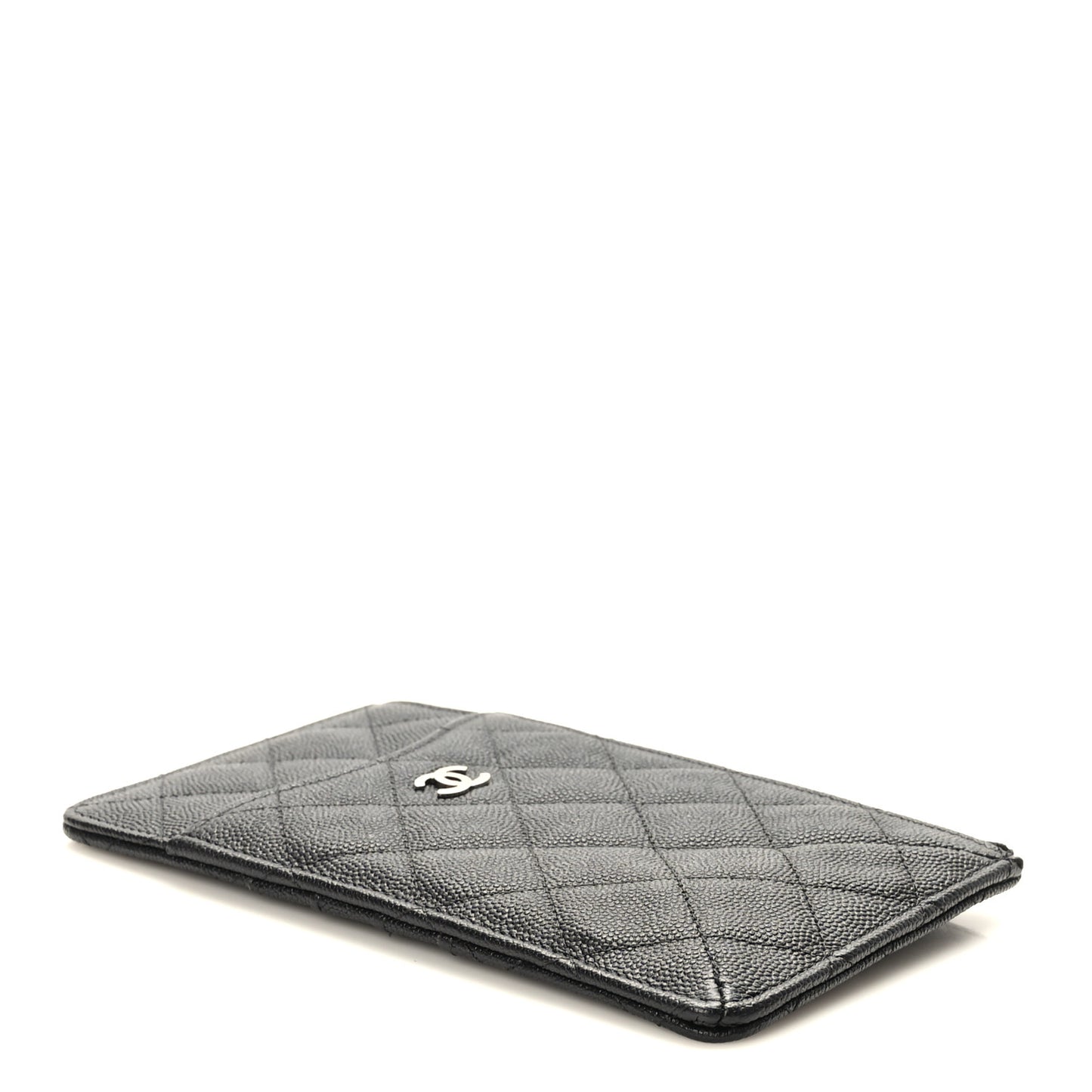 Caviar Quilted Classic iPhone Pouch Black