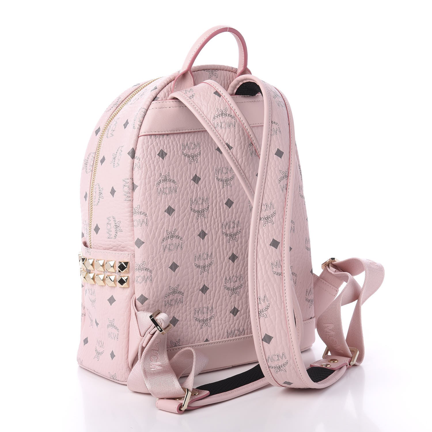 MCM Visetos Small Side Stud Stark Backpack Soft Pink 2 of 8