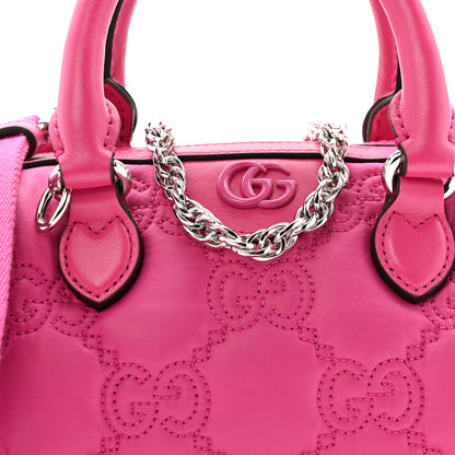 Gucci Nylon Calfskin Enamel GG Matelasse Mini Bowler Bag Lovely 8 of 10