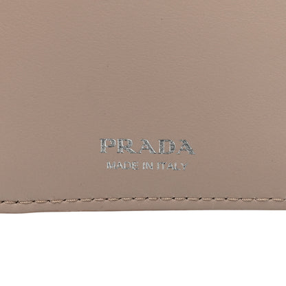 Prada Vitello Daino Triangle Continental Zip Wallet Ninfea 6 of 8