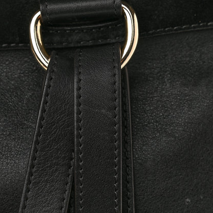 Chloe Suede Calfskin Small Faye Backpack Black 13 of 14
