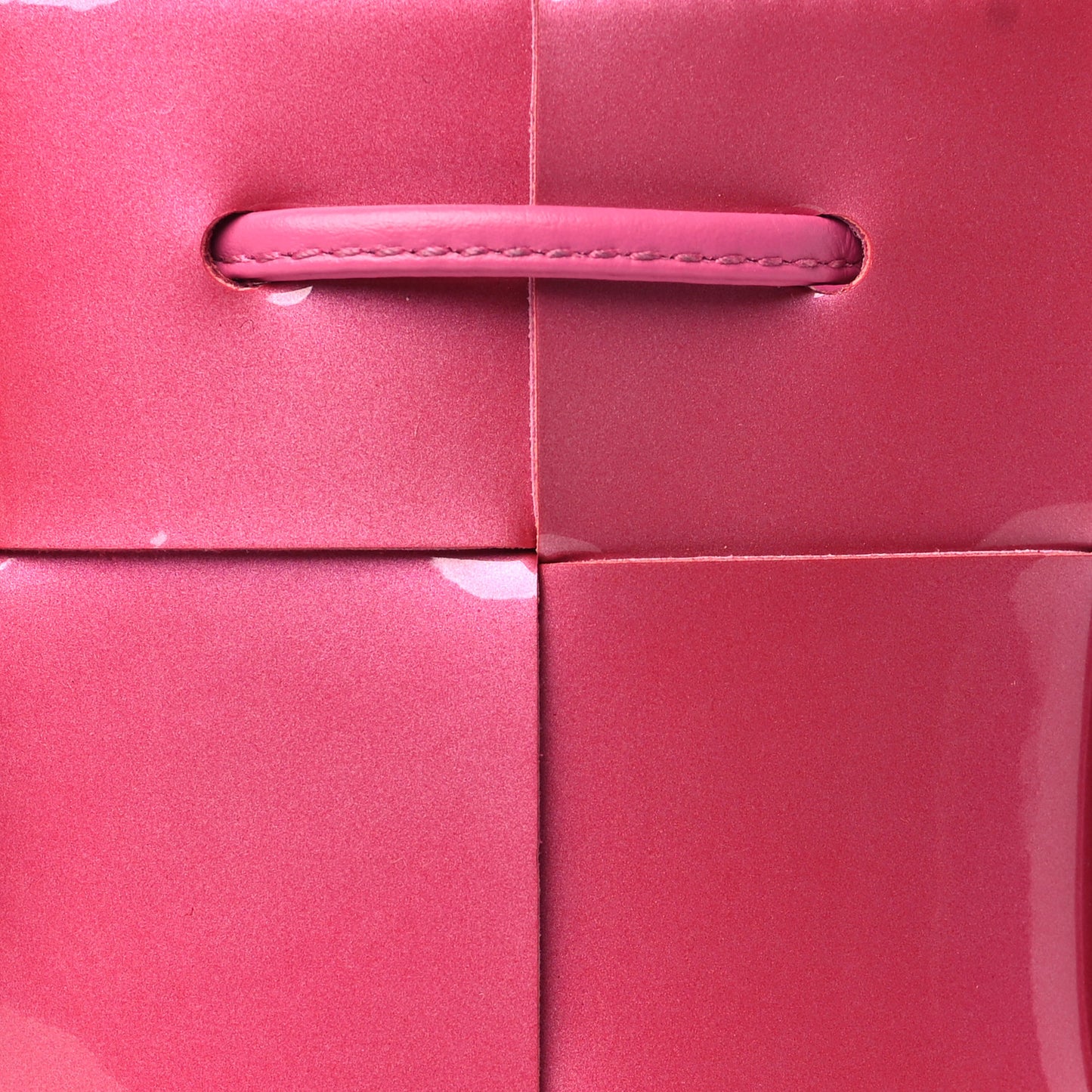 Patent Maxi Intrecciato Mini Cassette Bucket Bag Pink