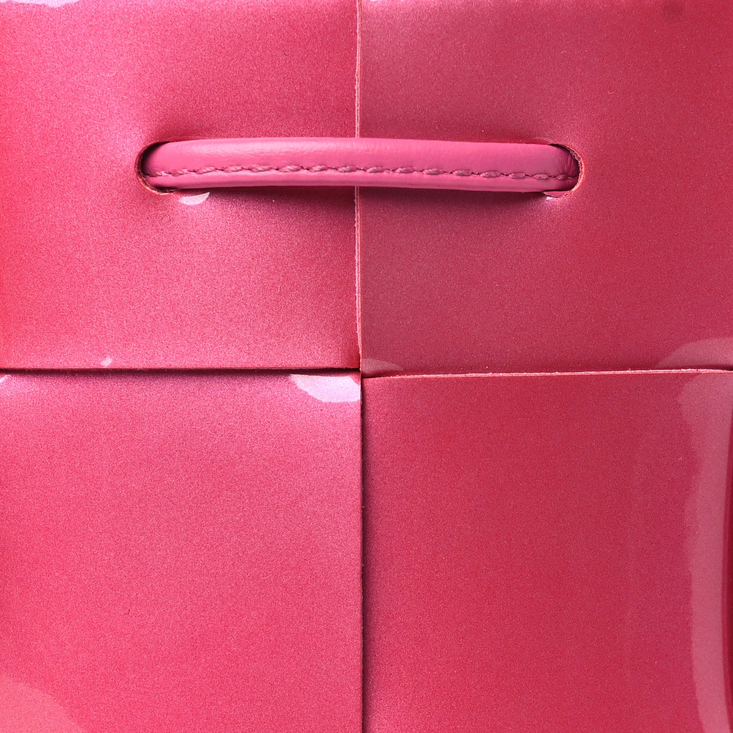 Bottega Veneta Patent Maxi Intrecciato Mini Cassette Bucket Bag Pink 7 of 9