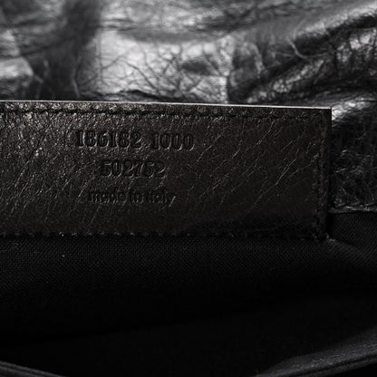 Balenciaga Agneau Giant 21 Silver Hardware Envelope Clutch Black 7 of 10