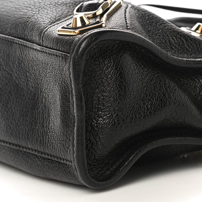 Balenciaga Chevre Gold Metallic Edge Hardware Mini City Black 10 of 11