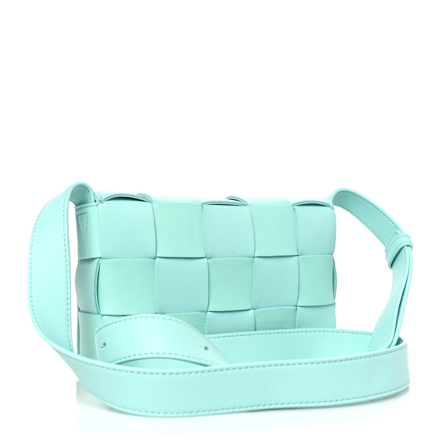 Bottega Veneta Lambskin Maxi Intrecciato Small Cassette Crossbody Bag Celadon 3 of 8