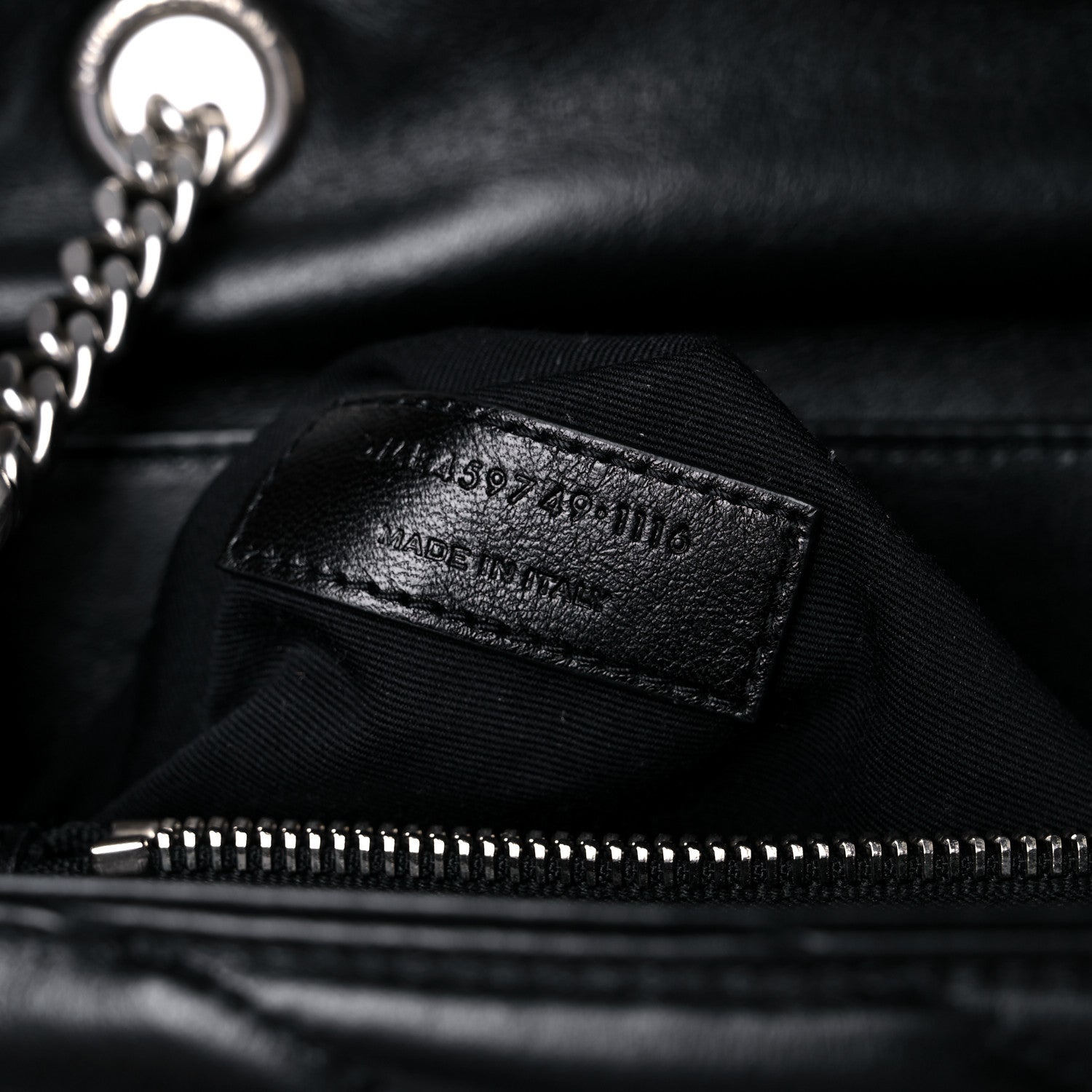 Saint Laurent Calfskin Y Quilted Monogram Medium Loulou Chain Satchel Black 7 of 20