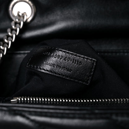 Saint Laurent Calfskin Y Quilted Monogram Medium Loulou Chain Satchel Black 7 of 20