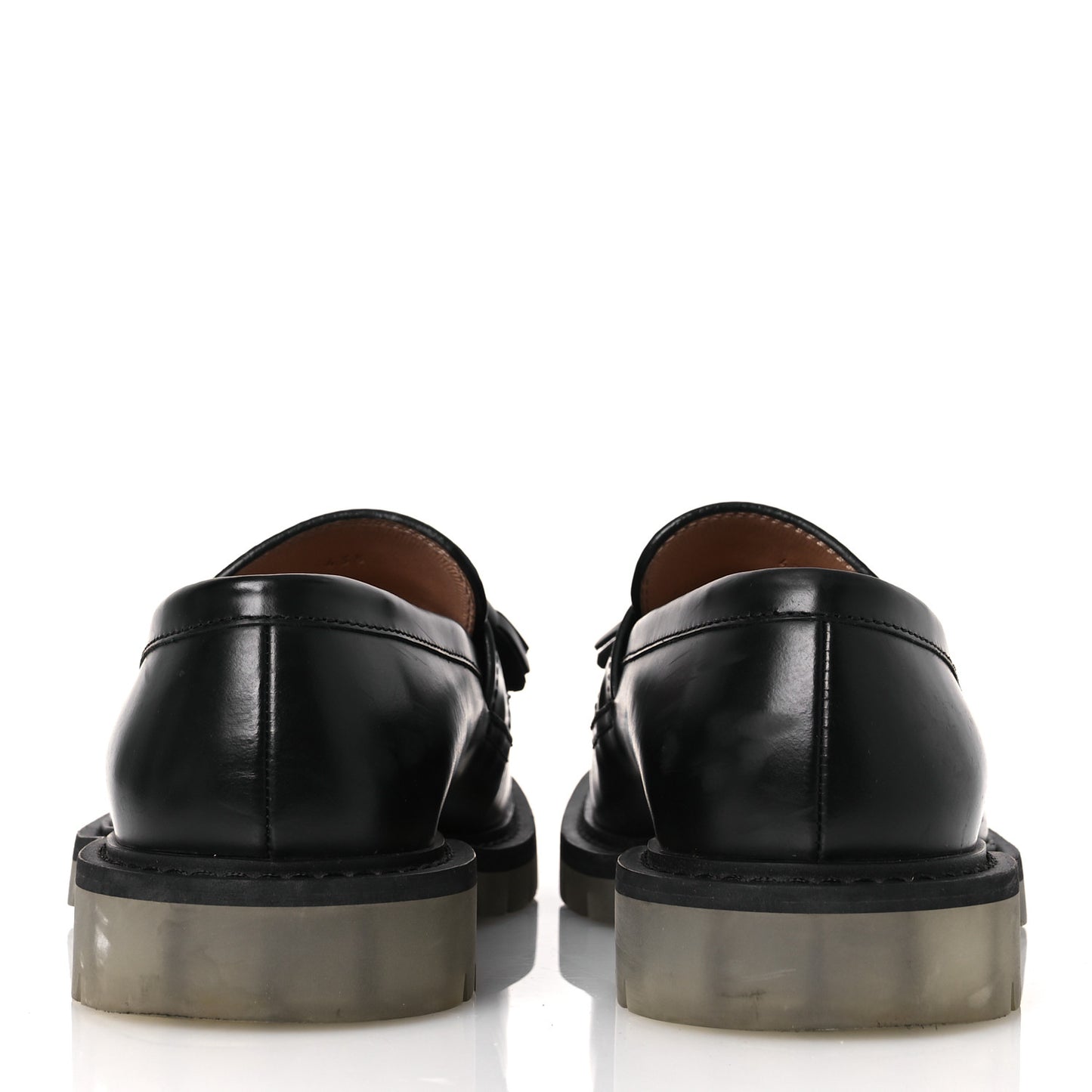 Calfskin Tassel Mens Loafers 43.5 Black