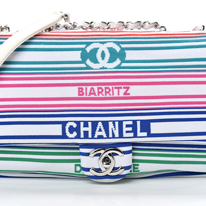 Chanel Mixed Fibers Lambskin Venise Biarritz Flap Bag Multicolor White 7 of 11