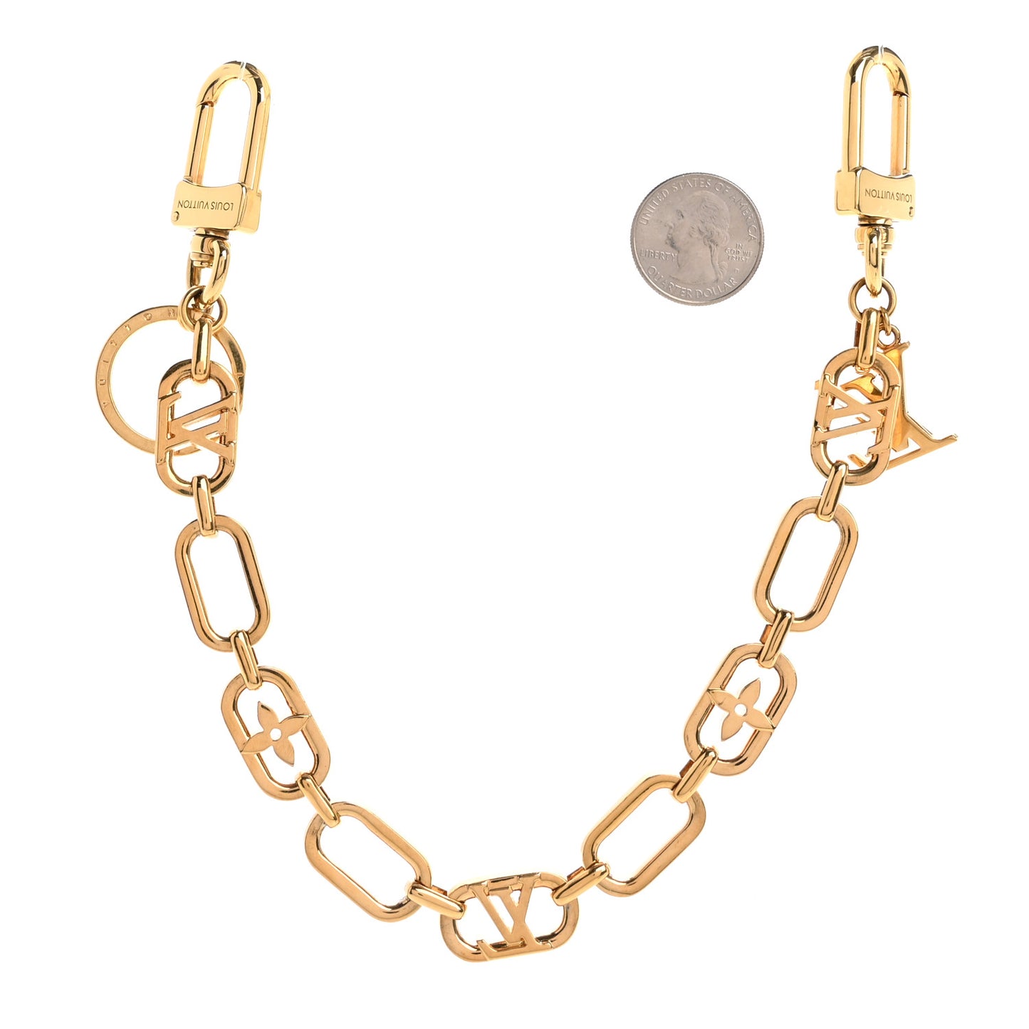 Metal My LV Chain Bag Charm Gold