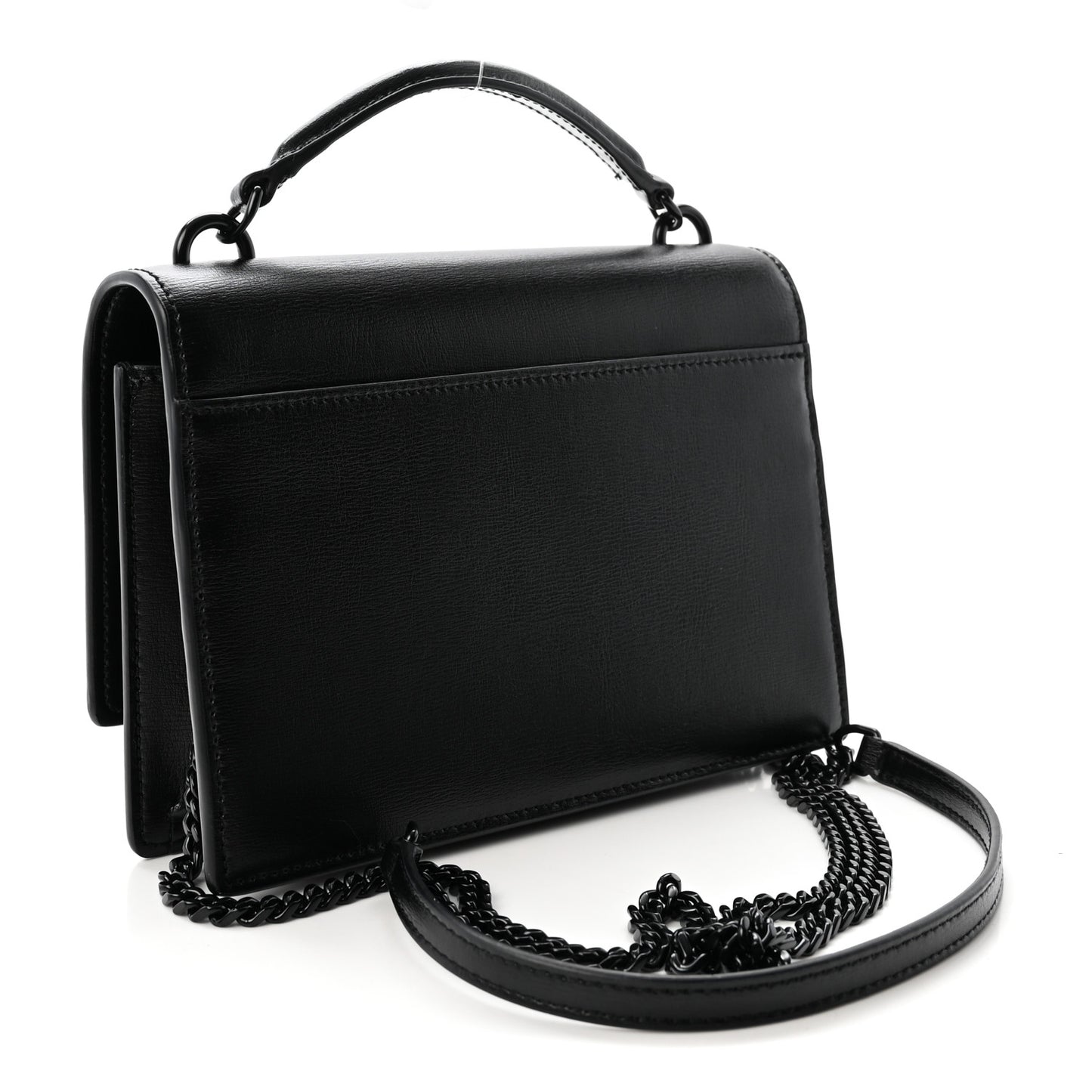 Calfskin Monogram Sunset Chain Wallet Black