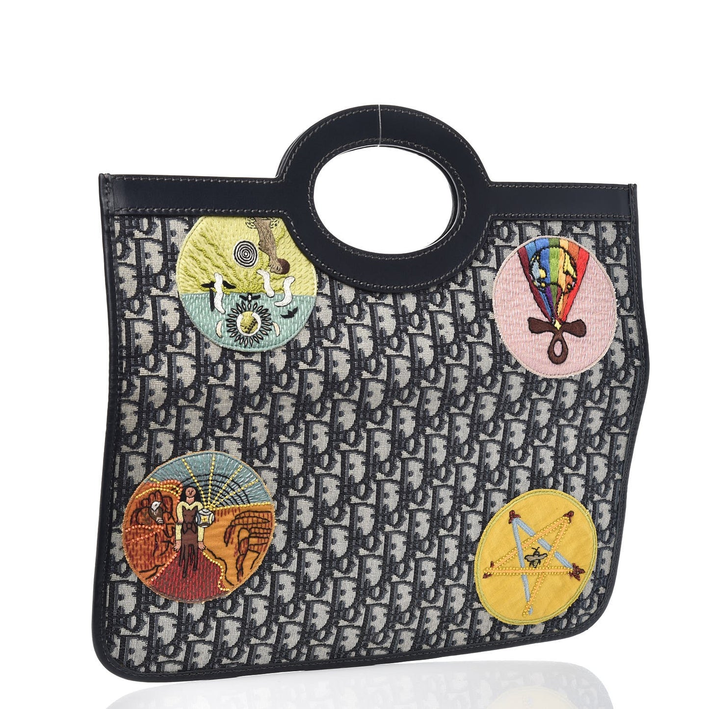 Oblique Tarot Fold Over Clutch Blue