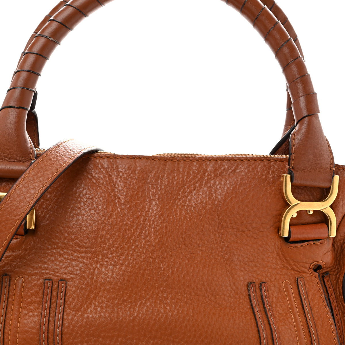 Chloe Calfskin Medium Marcie Satchel Tan 8 of 13