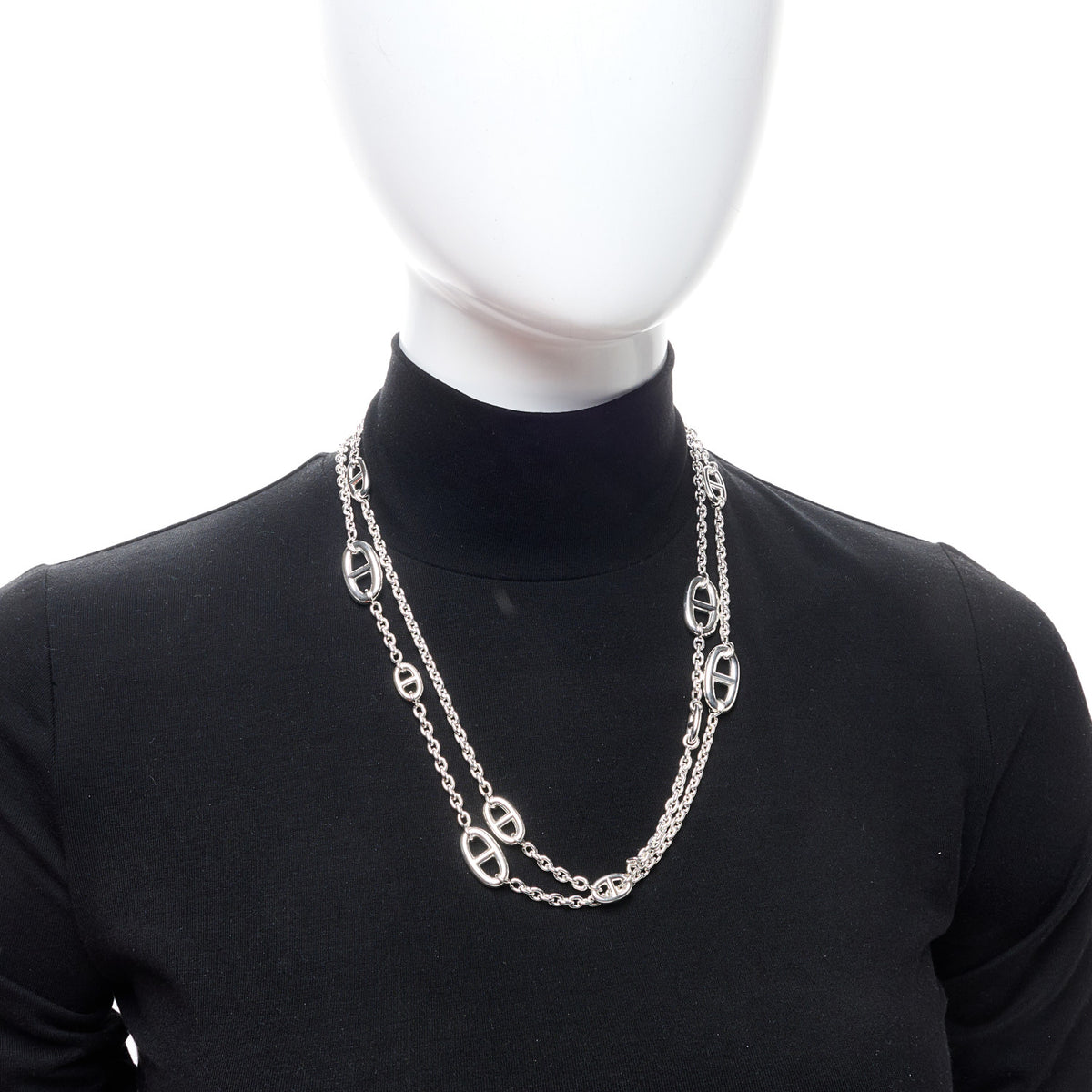 Hermes Sterling Silver Farandole Necklace 120 2 of 5