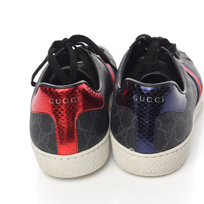 Gucci GG Supreme Monogram Ayers Web Mens New Ace Sneakers 11 Black 15 of 16
