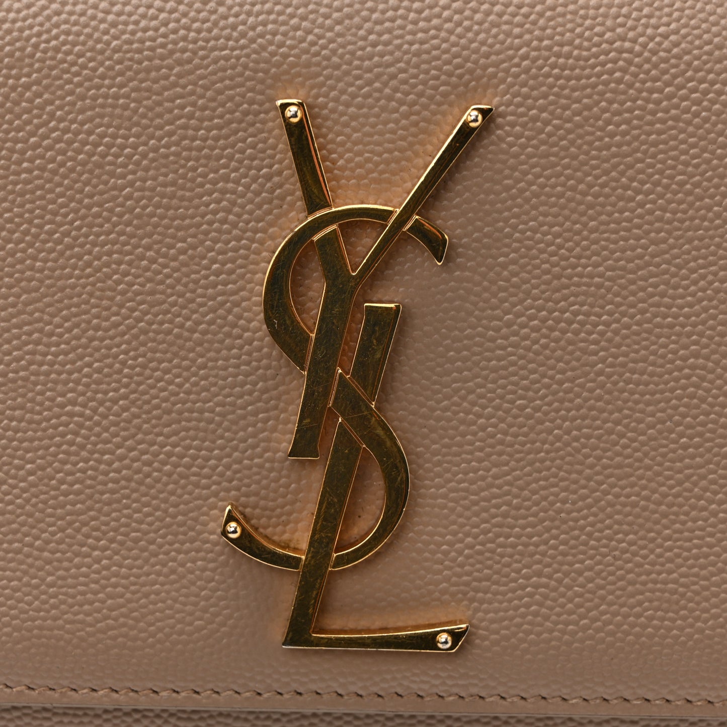 Grain De Poudre Small Monogram Kate Satchel Dark Beige