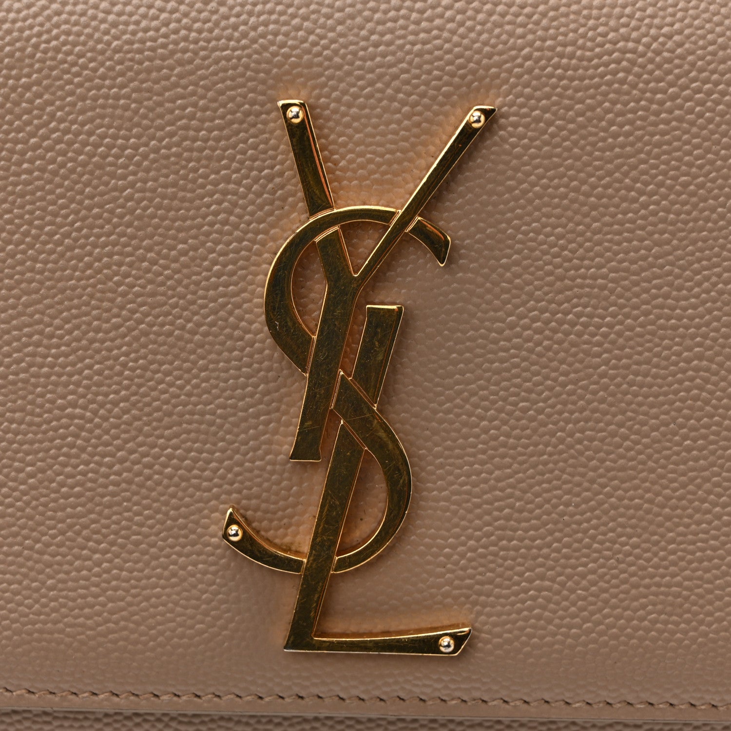 Saint Laurent Grain De Poudre Small Monogram Kate Satchel Dark Beige 11 of 14