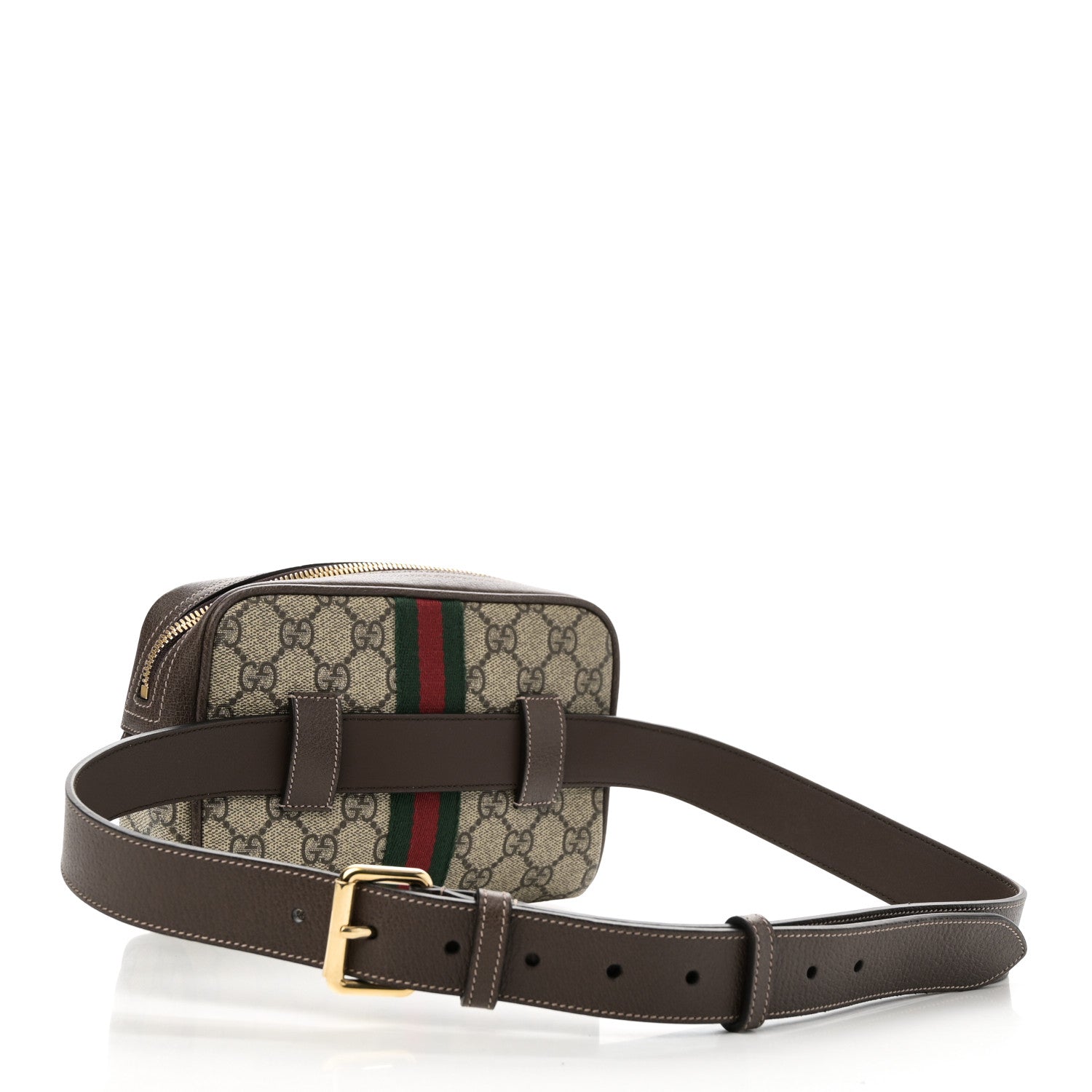 Gucci GG Supreme Monogram Web Small Ophidia Belt Bag 95 38 Dark Brown 3 of 10
