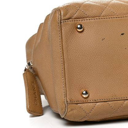 Chanel Caviar Quilted Bowler Beige 9 of 14