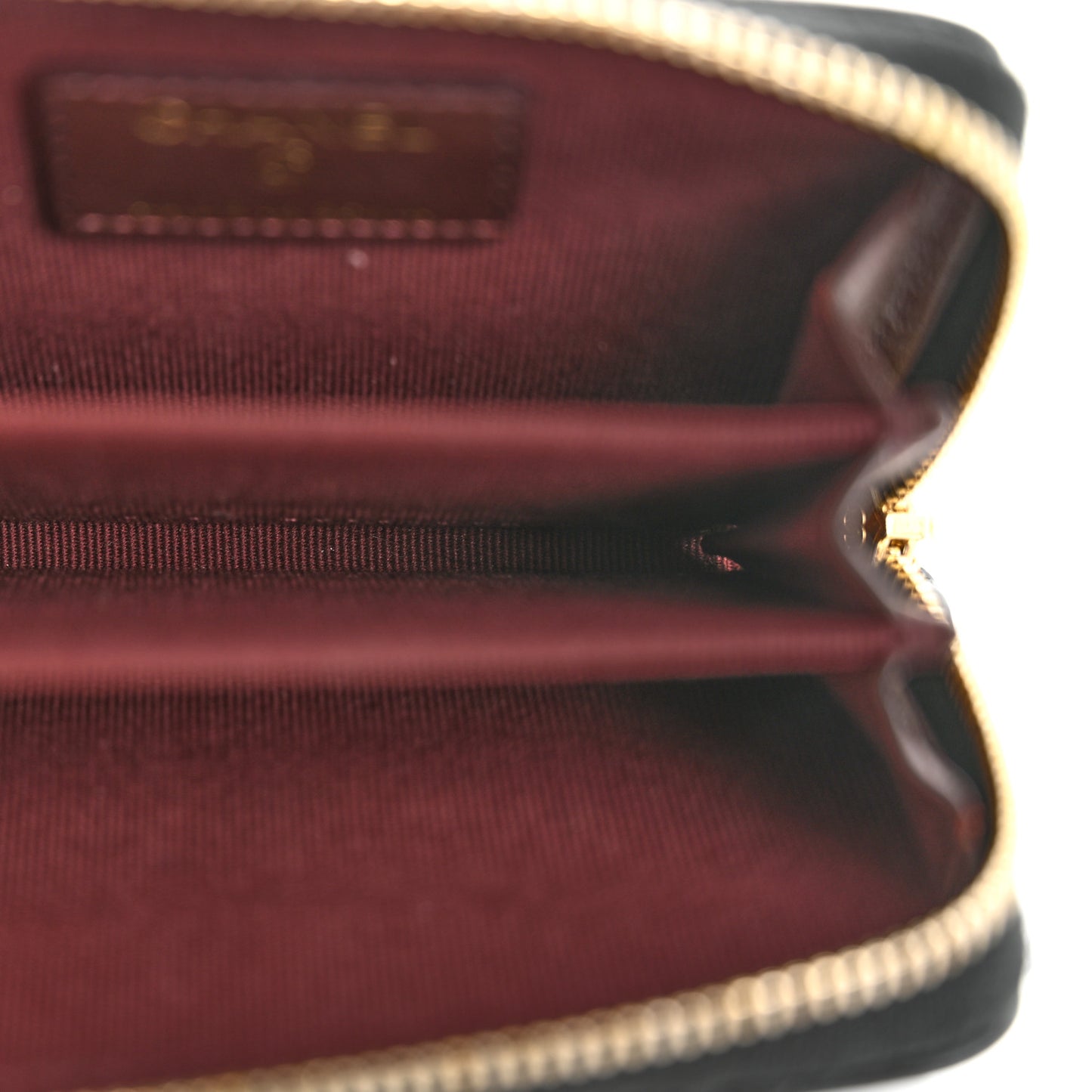 Caviar Quilted Zip Coin Purse Black