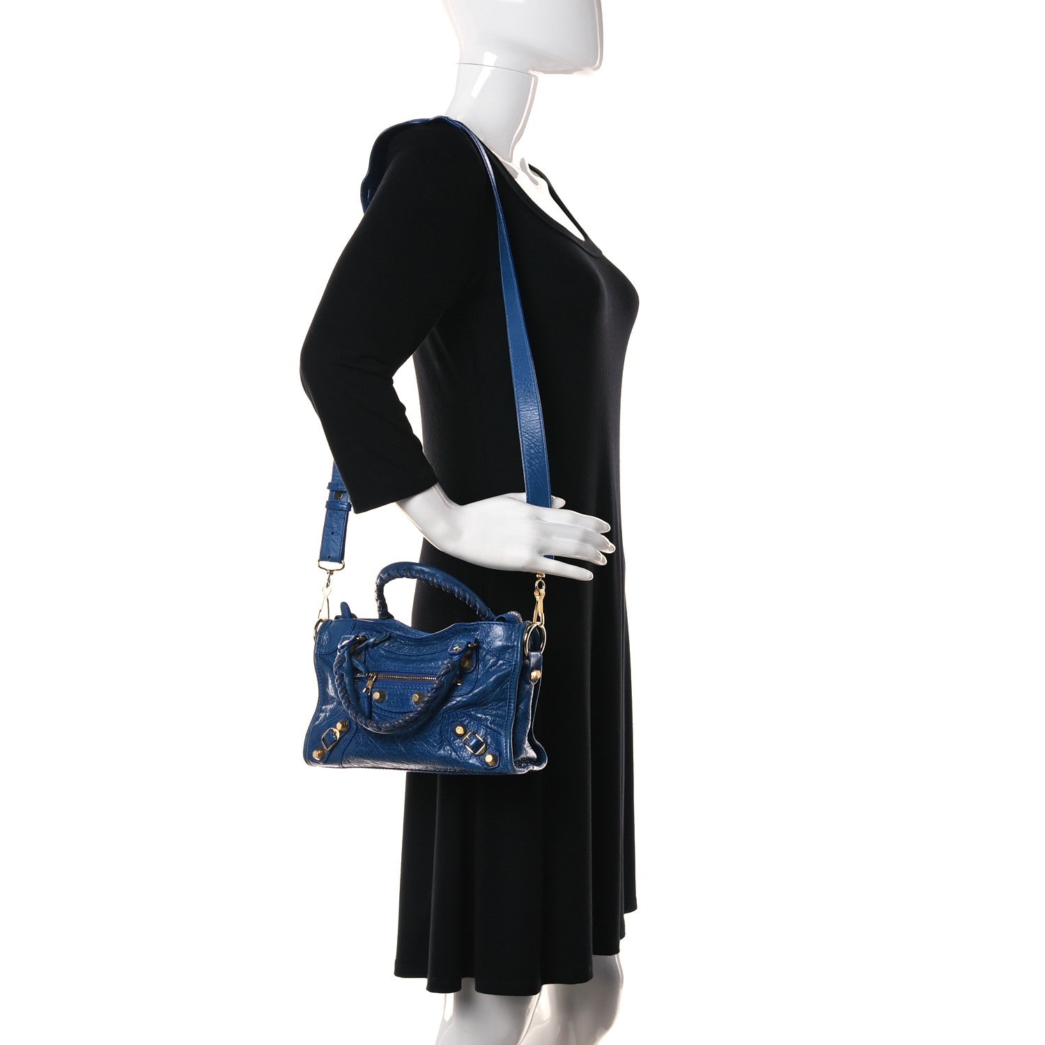 Balenciaga Agneau Giant 12 Gold Hardware Mini City Bleu Lazuli 2 of 10
