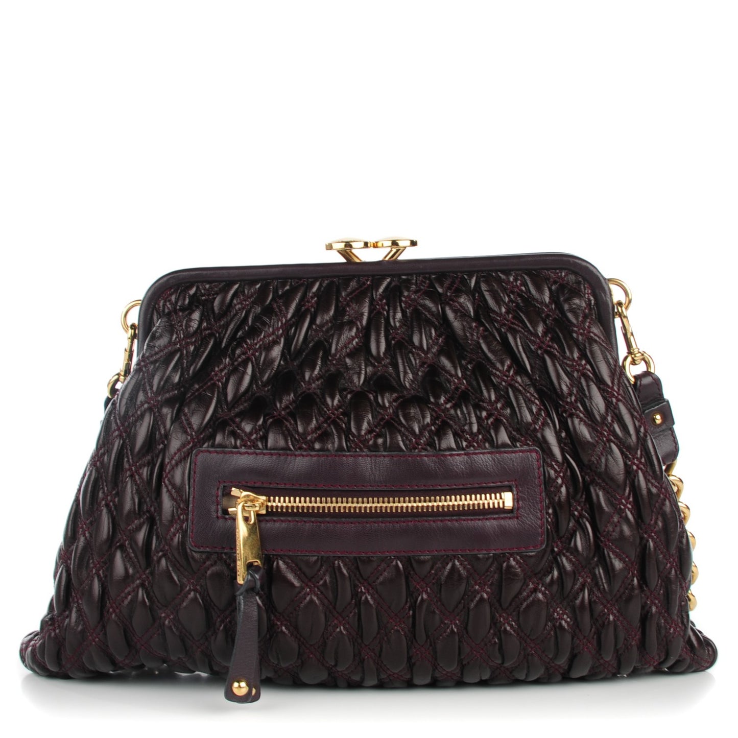 Elastic Quilted Stam Plum