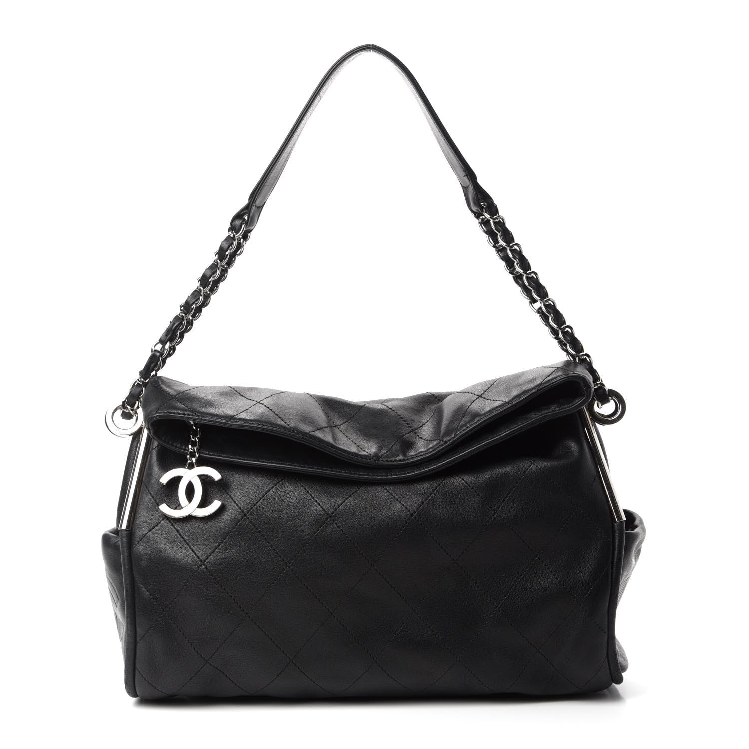 Chanel Lambskin Stitched Medium Ultimate Soft Tote Black 1 of 10
