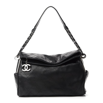 Chanel Lambskin Stitched Medium Ultimate Soft Tote Black 1 of 10