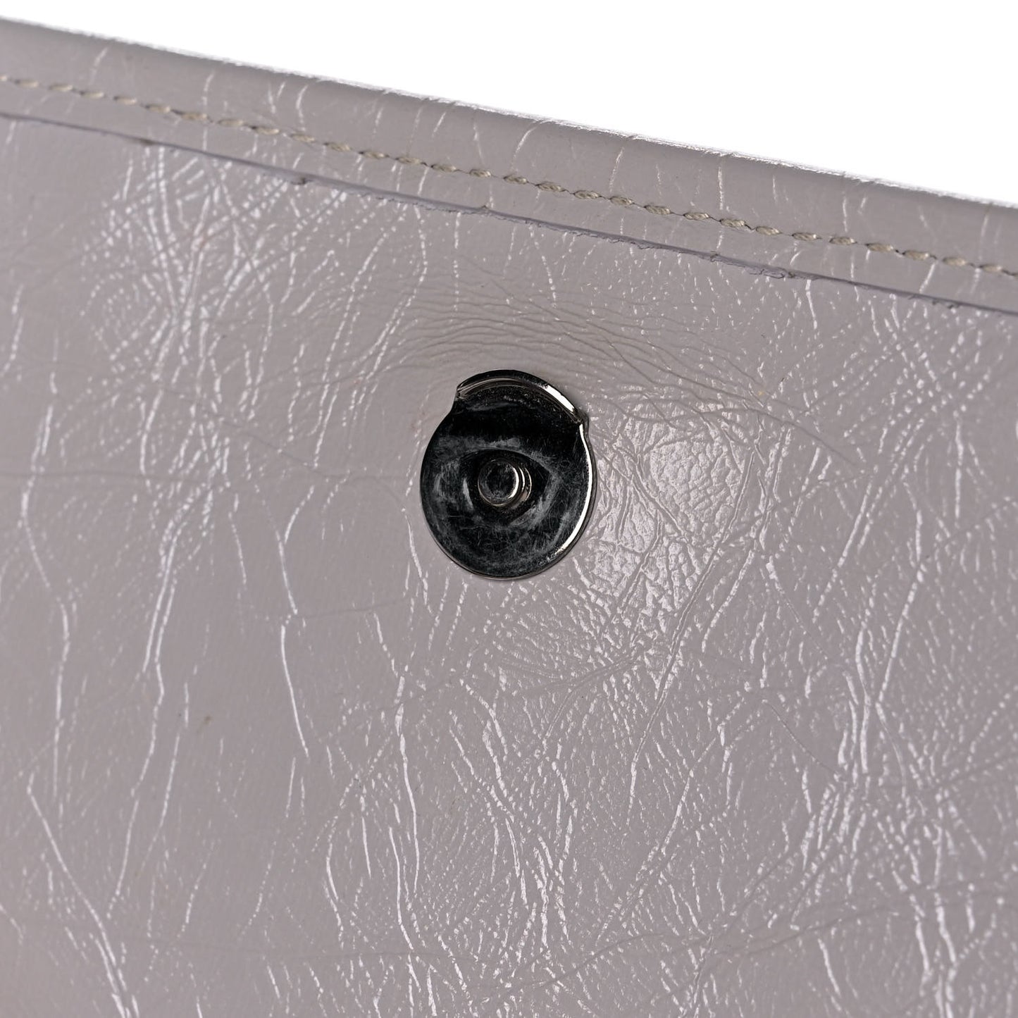Crinkled Calfskin Matelasse Monogram Niki Chain Wallet Granite