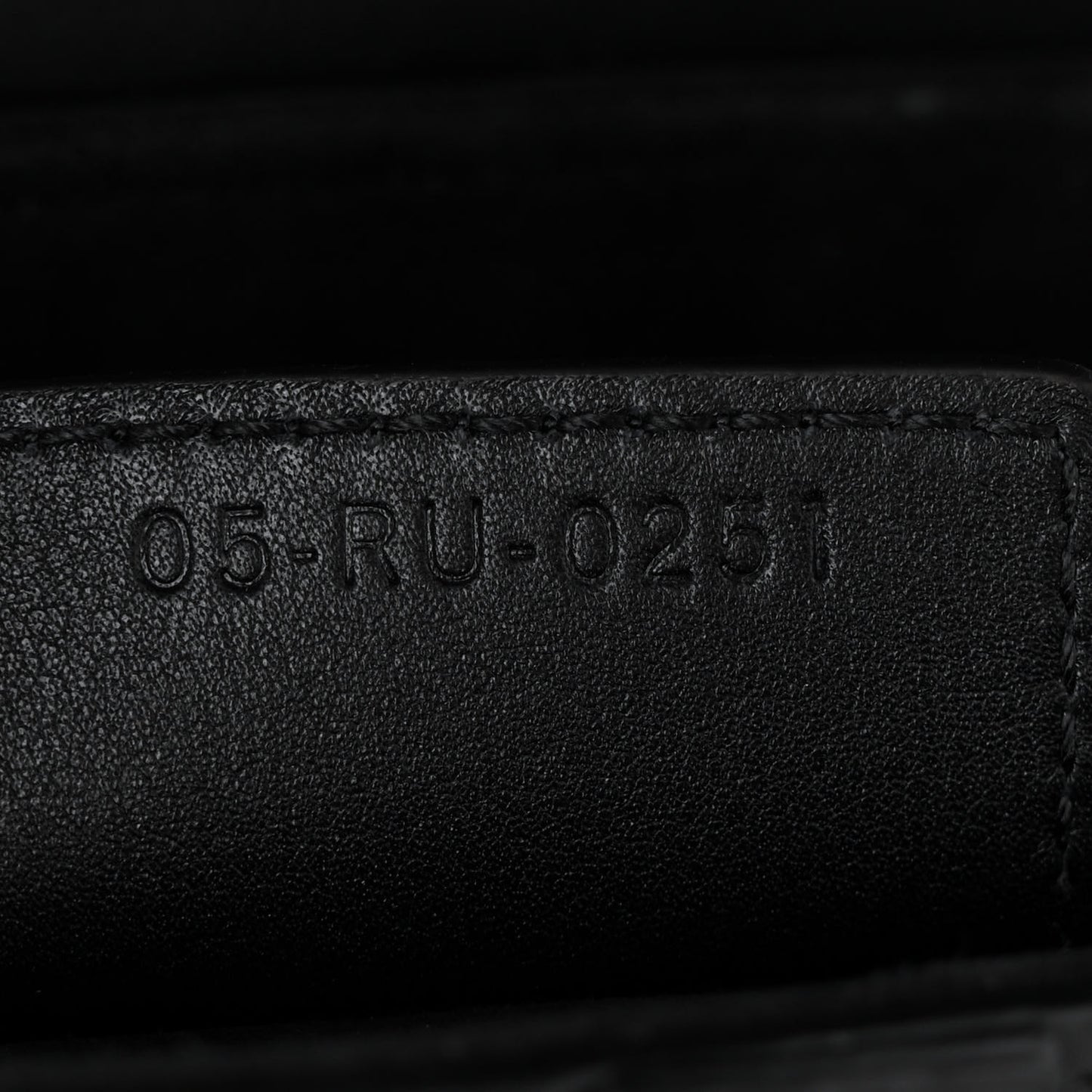Calfskin Embossed Oblique Saddle Bag Black