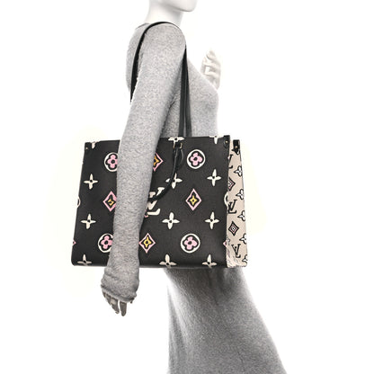 Louis Vuitton Monogram Giant Wild At Heart Onthego GM Black 3 of 9